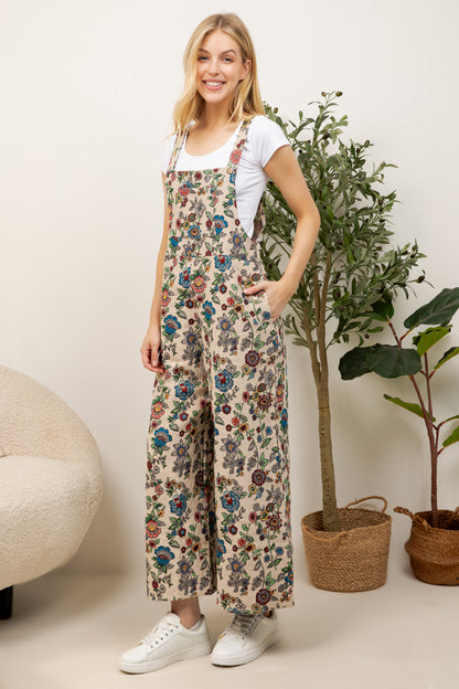 Floral Print Overall