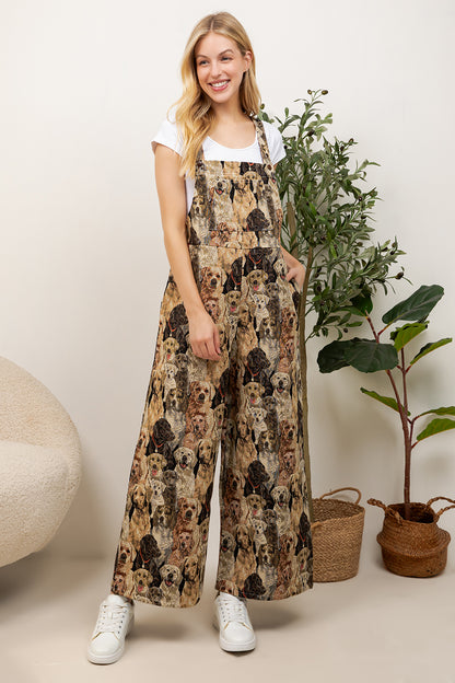 Seamless Dog Print Overall