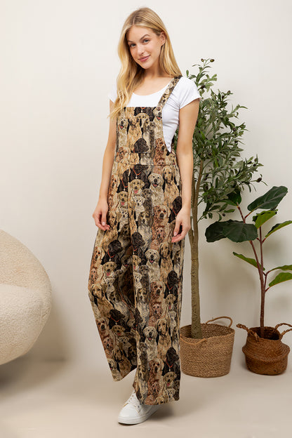 Seamless Dog Print Overall