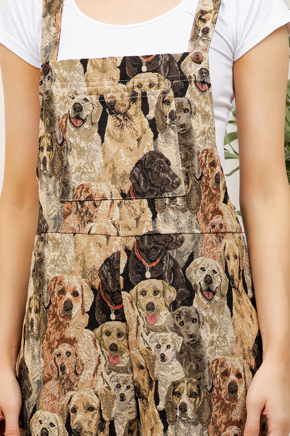 Seamless Dog Print Overall