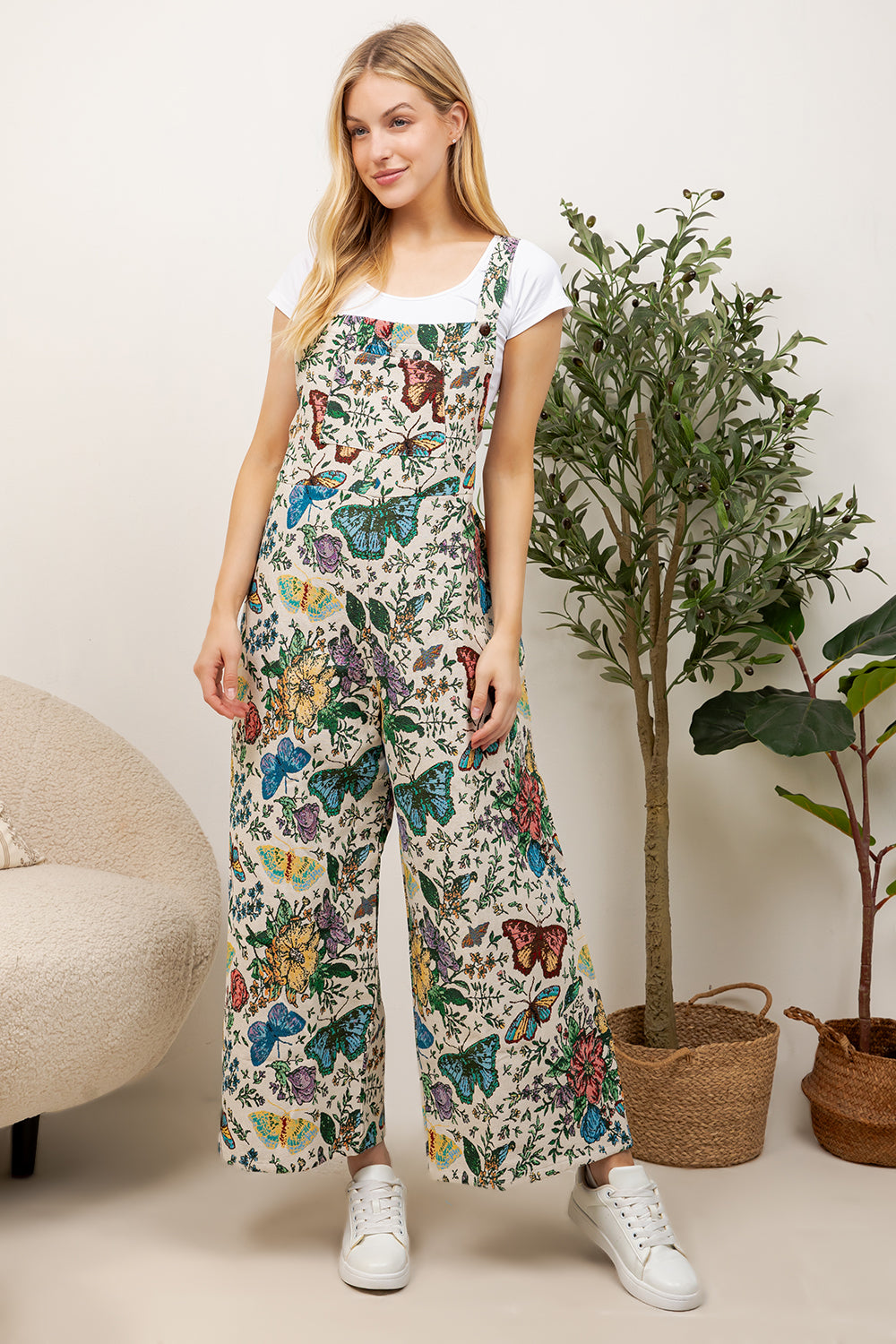 Butterfly Print Overall