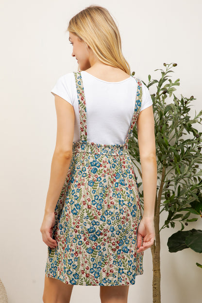 Colorful Flower Print Skirtall