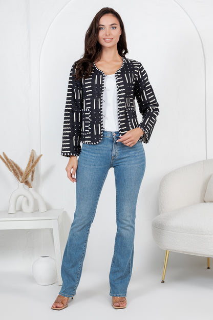 Reversible Quilted Jacket - B/W