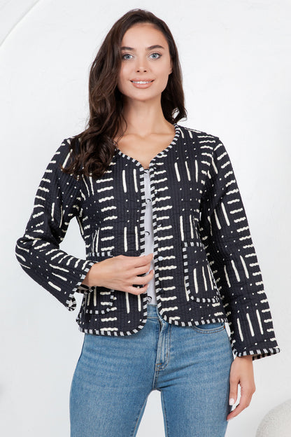 Reversible Quilted Jacket - B/W