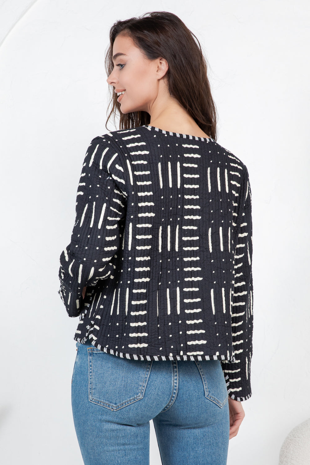 Reversible Quilted Jacket - B/W