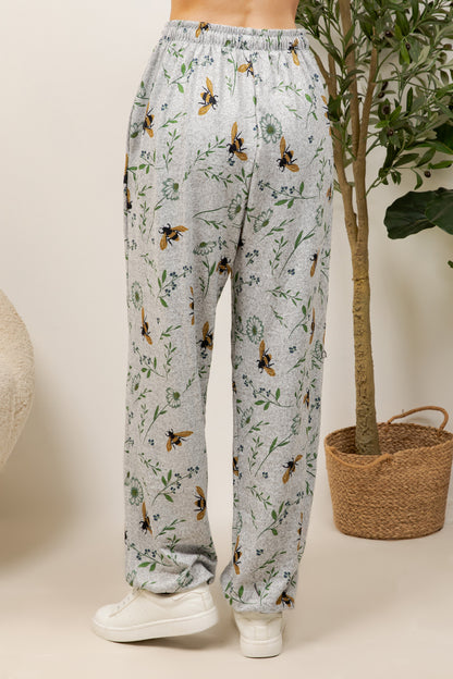 Floral Bee Jogger Pant
