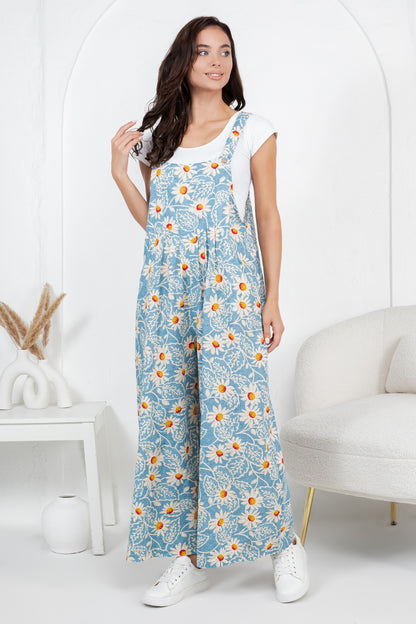 Flower Print Overall