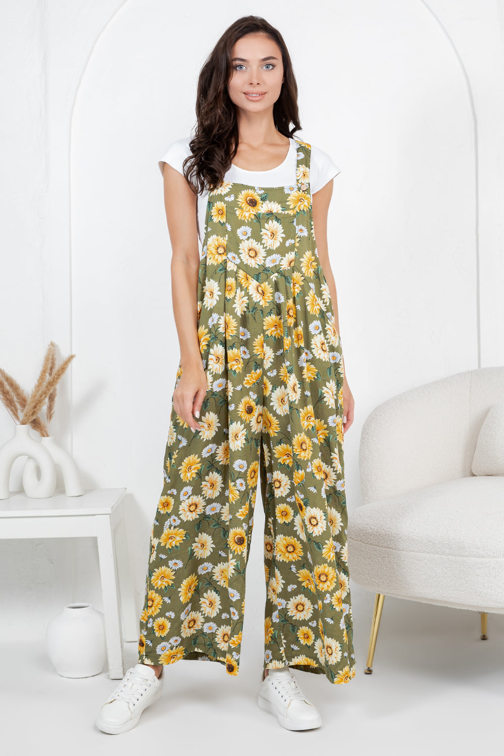 Flower Print Overall