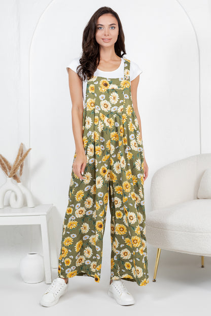 Flower Print Overall
