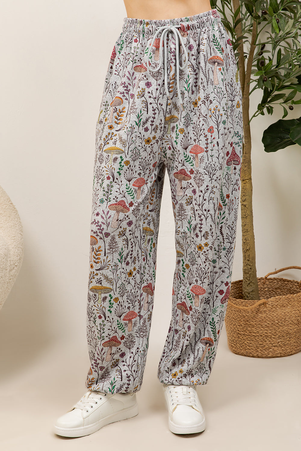 Floral Mushroom Jogger Pant