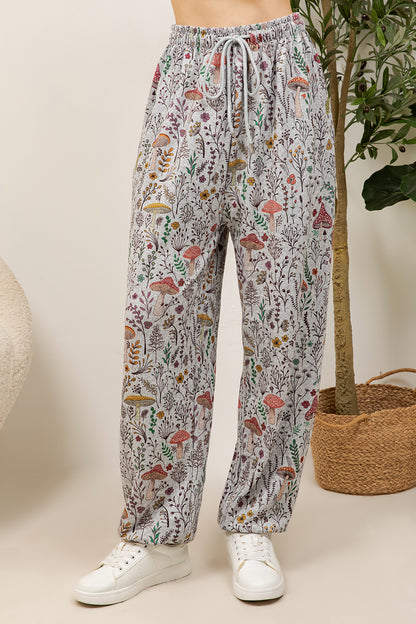 Floral Mushroom Jogger Pant
