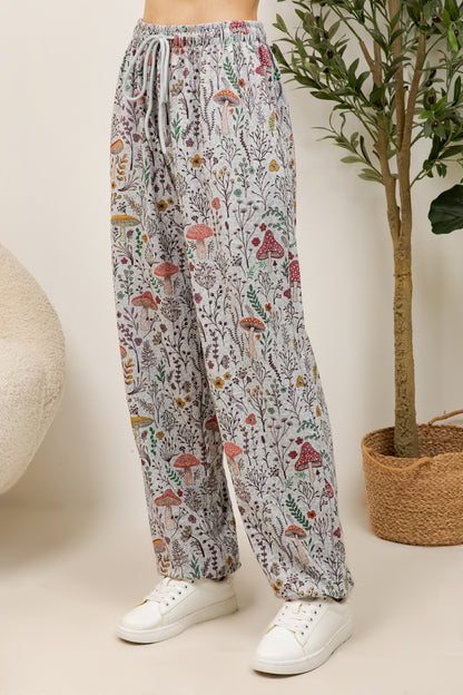 Floral Mushroom Jogger Pant