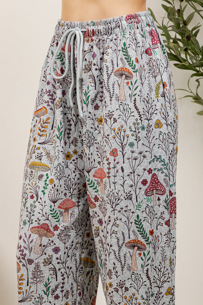 Floral Mushroom Jogger Pant