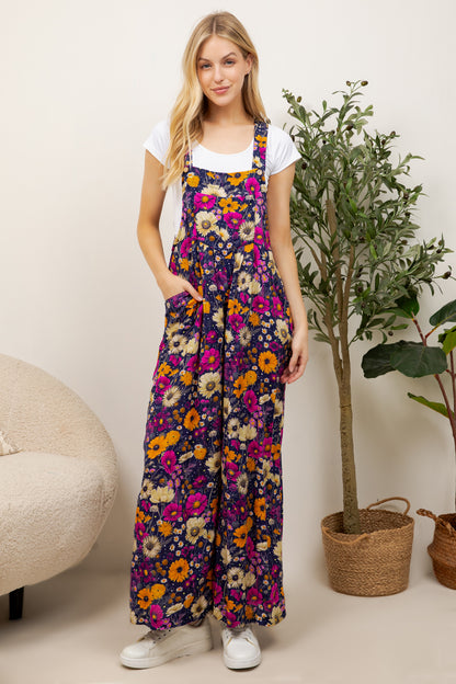 Retro Floral Overall