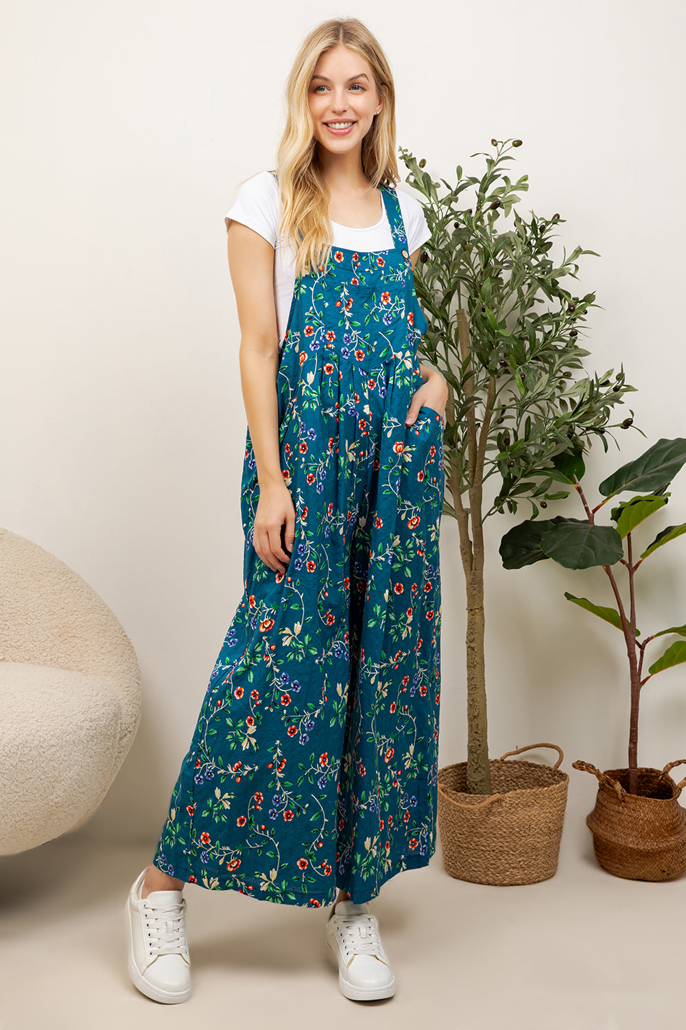 Retro Floral Overall