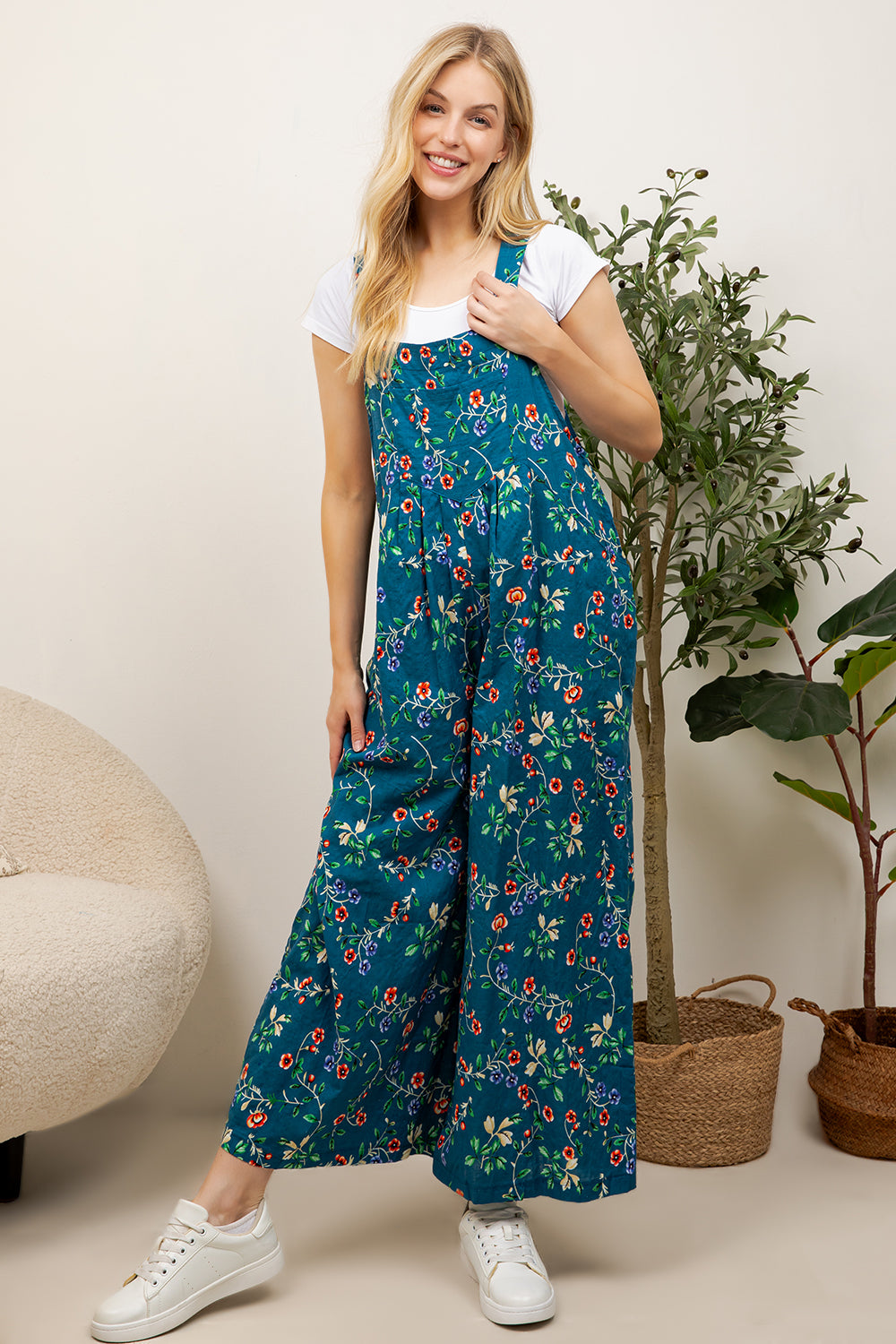 Retro Floral Overall