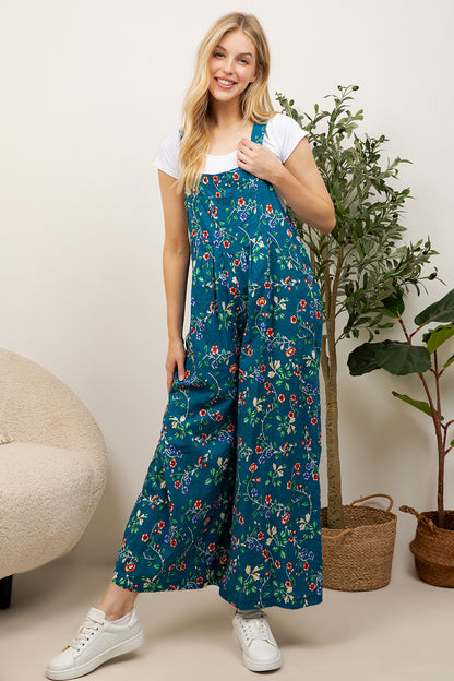 Retro Floral Overall