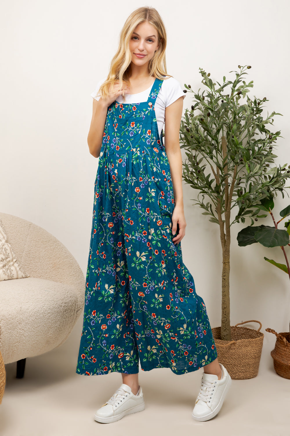 Retro Floral Overall