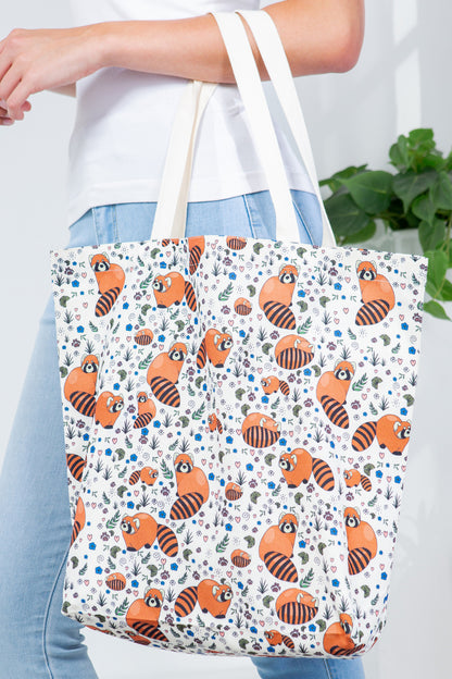 Red Panda Canvas Tote Bag