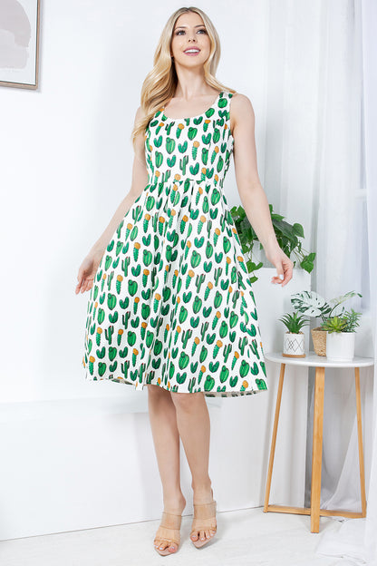 Cactus Print Dress