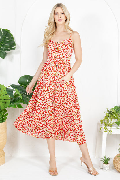 Pink Cherry Cami Dress