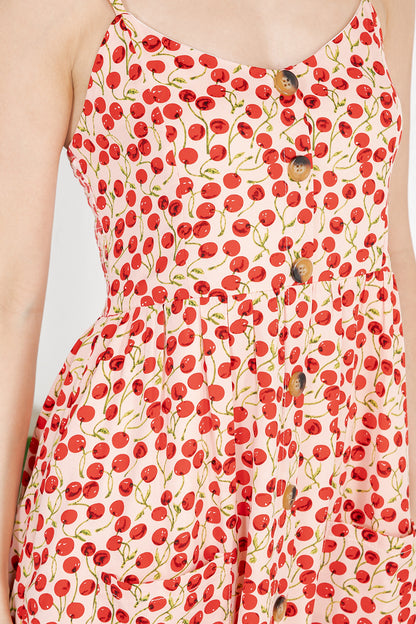 Pink Cherry Cami Dress