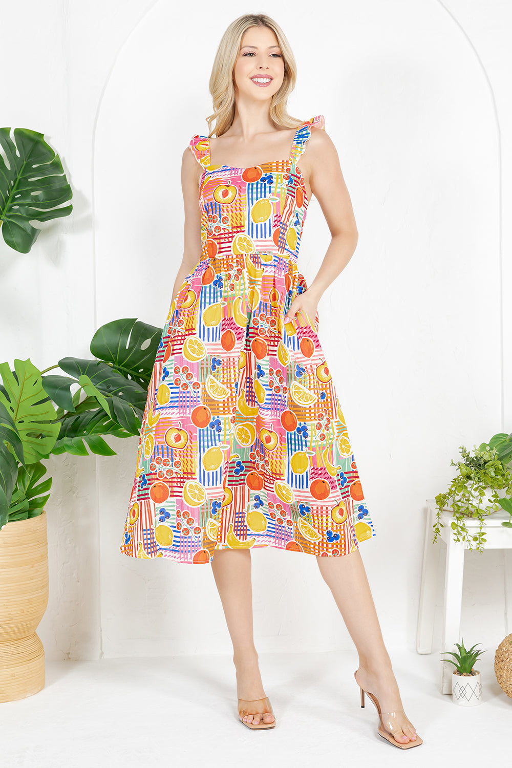 Colorful Fruit Cotton Dress