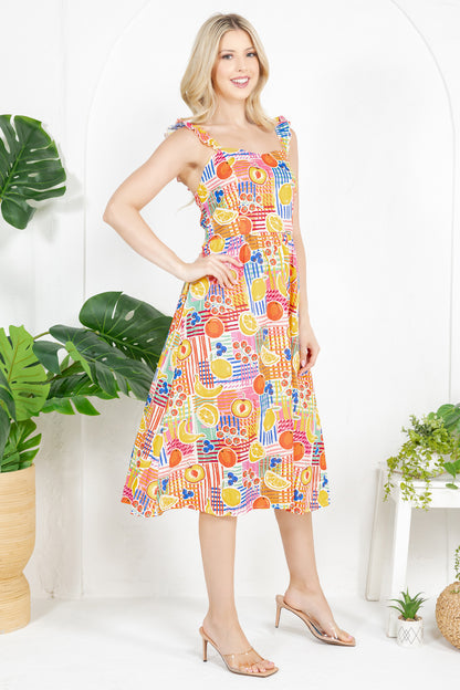 Colorful Fruit Cotton Dress