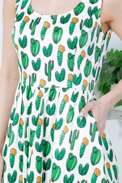 Cactus Print Dress