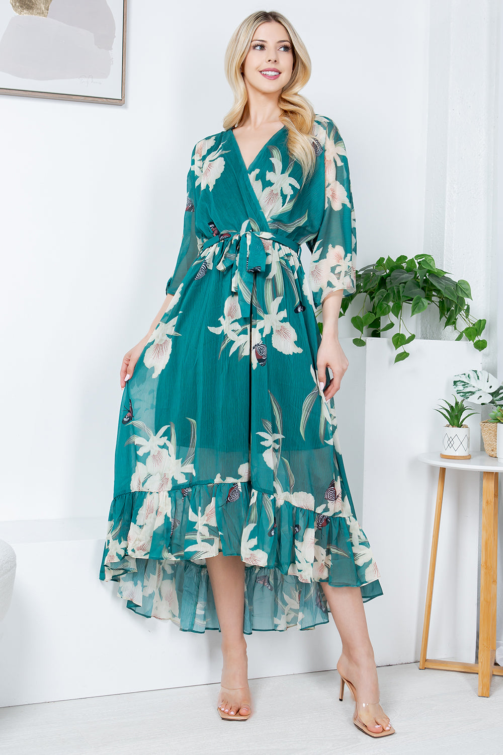 Butterfly Floral Boho Dress