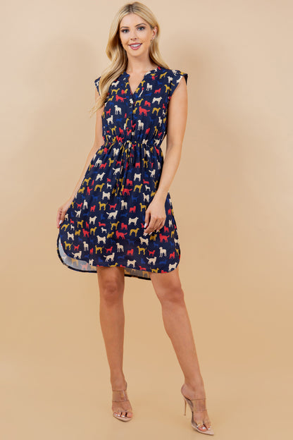 Dog Print Everyday Dress