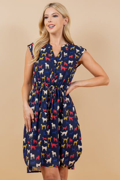 Dog Print Everyday Dress