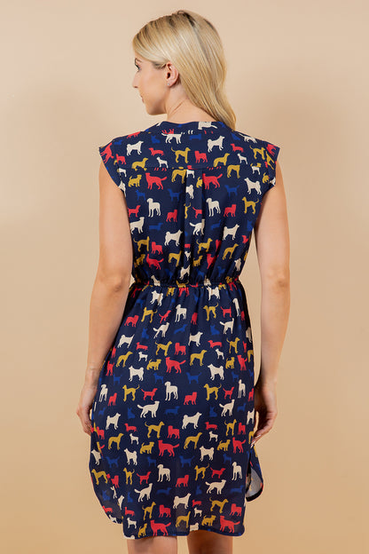 Dog Print Everyday Dress