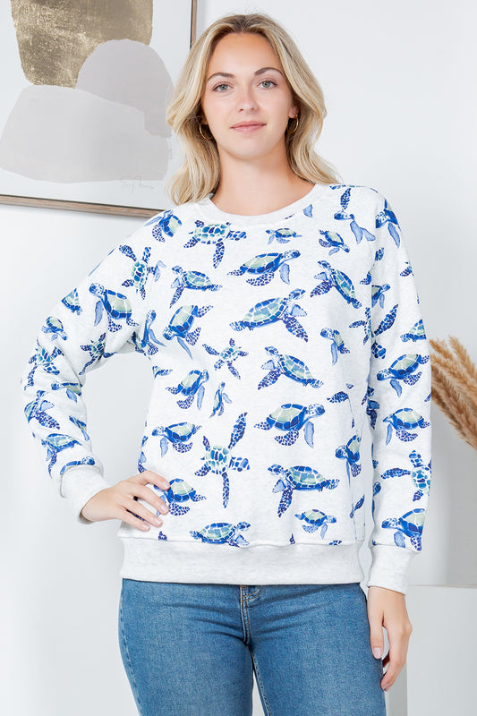 Sea Turtle Fleece Sweatshirt