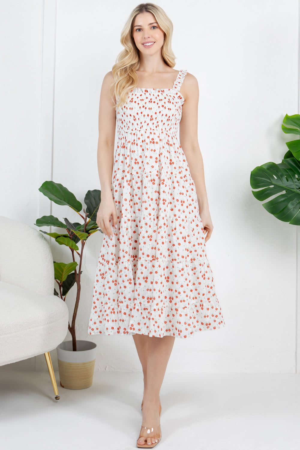 Summer Floral Print Short Dress