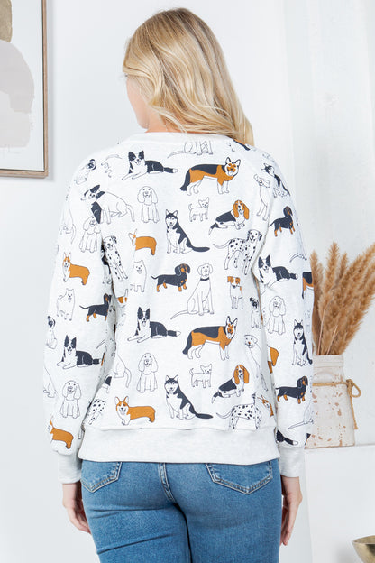 Variety Of Dog Fleece Sweatshirt