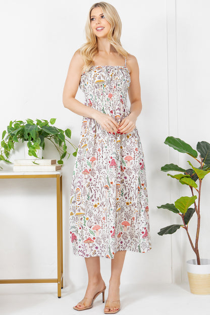 Fungi Garden Print Cami Dress