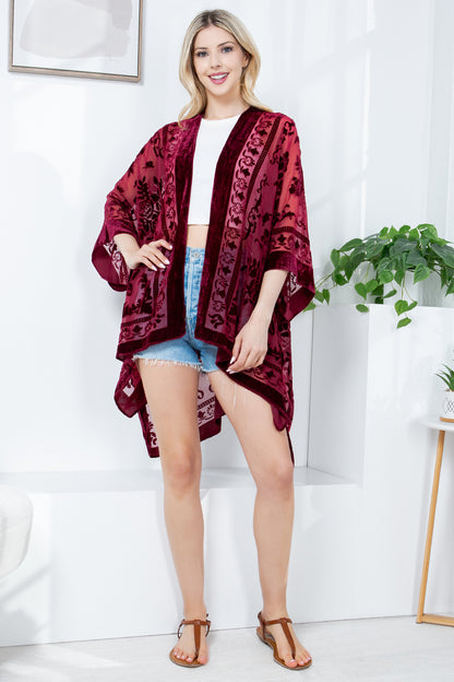 Bohemian Burnout Velvet Kimono