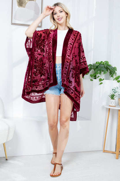 Bohemian Burnout Velvet Kimono