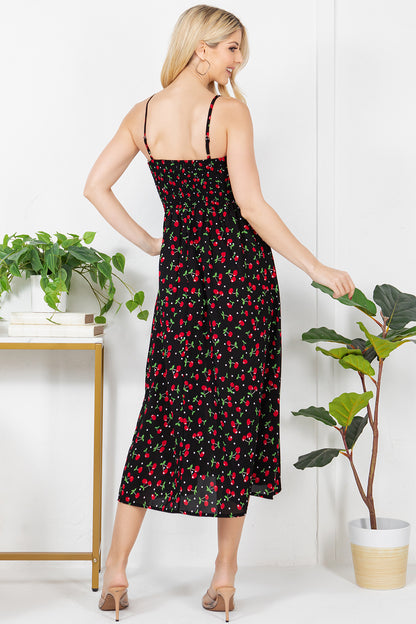 Cherry print cami dress