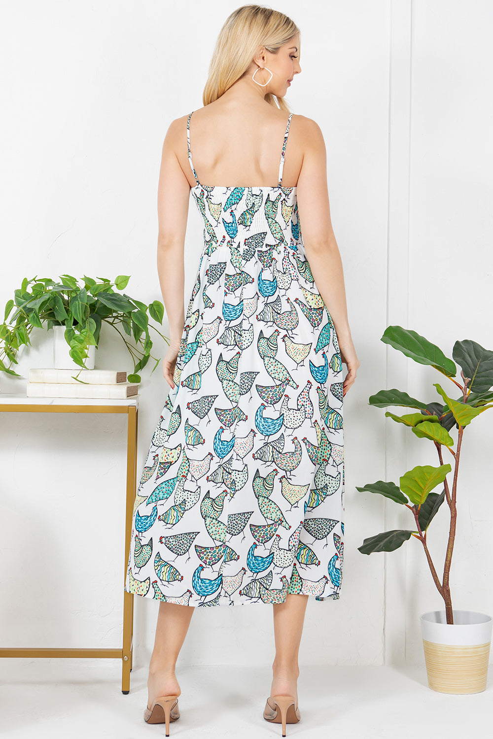 All Over Chicken Cami Long Dress