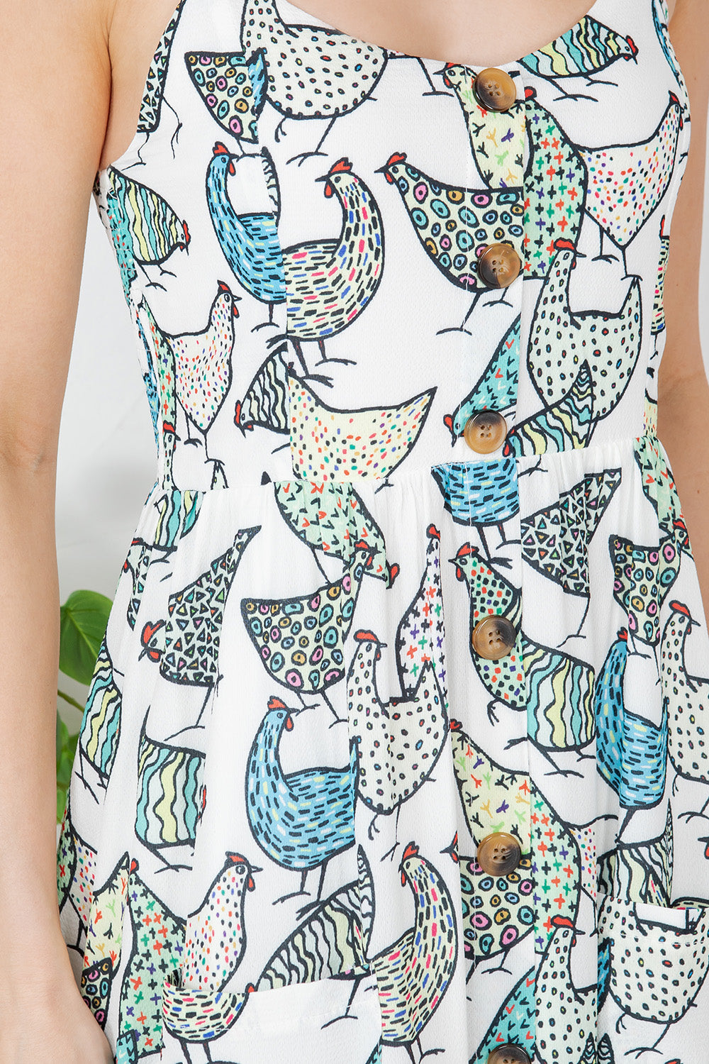 All Over Chicken Cami Long Dress