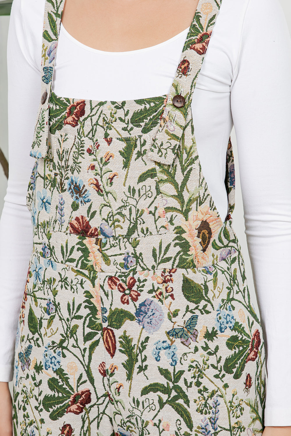 Vintage Floral Wide Leg Overall