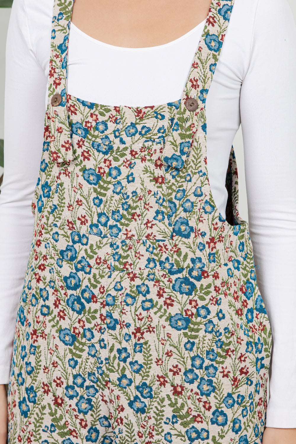 Vintage Floral Wide Leg Overall