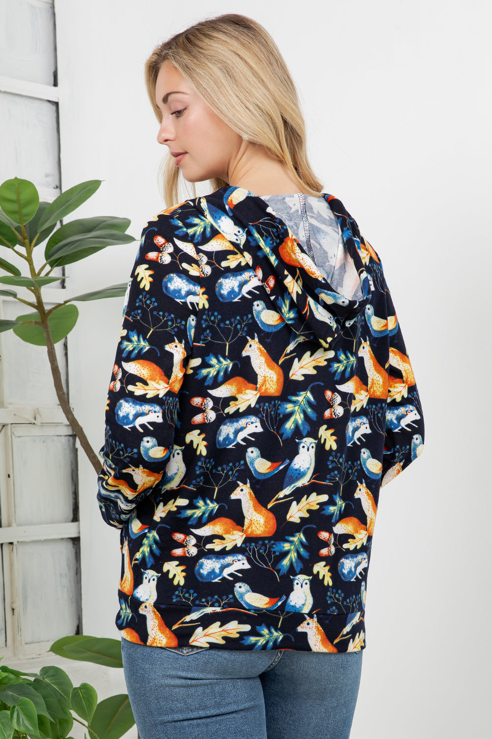 Woodland Animals Zipper Hoodie