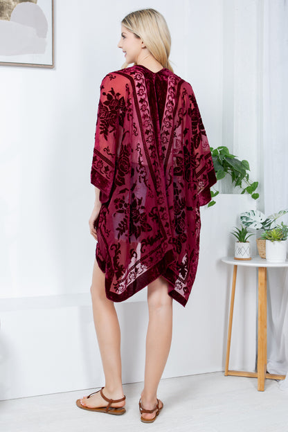 Bohemian Burnout Velvet Kimono