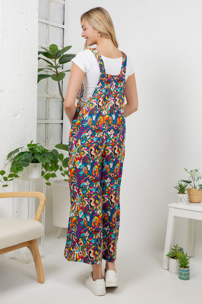 Retro Peace Print Overall