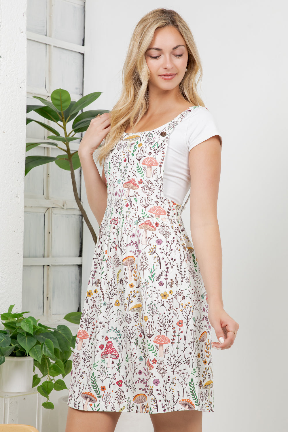 Floral Mushroom Corduroy Skirtall