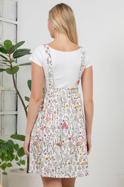 Floral Mushroom Corduroy Skirtall