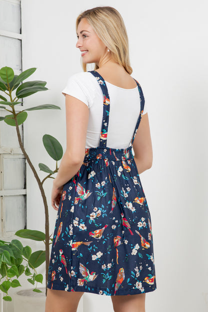 Floral Birds Corduroy Skirtall